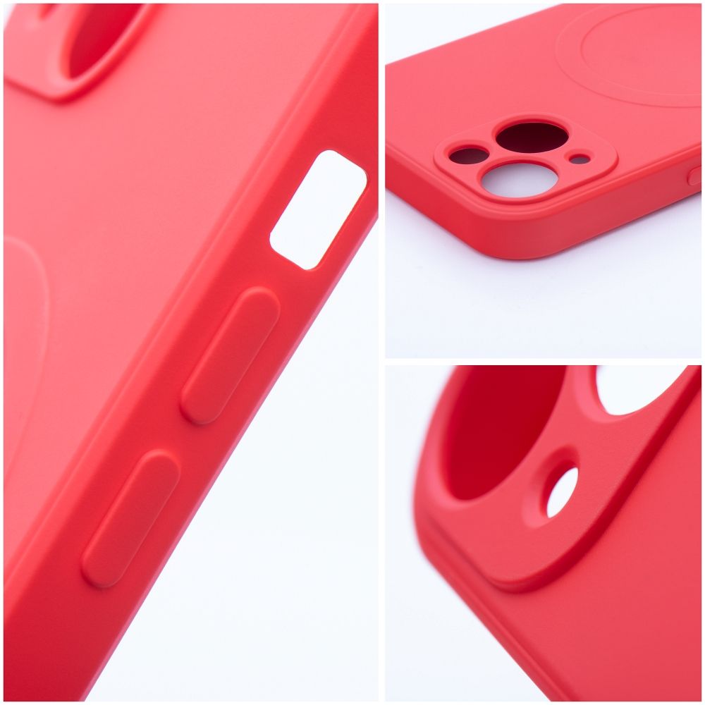 Funda MagSafe para Apple iPhone 17e / 16e, OEM, Silicone Mag, Roja