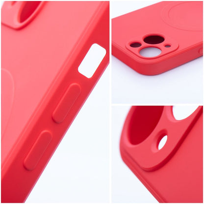 Funda MagSafe para Apple iPhone 17e / 16e, OEM, Silicone Mag, Roja