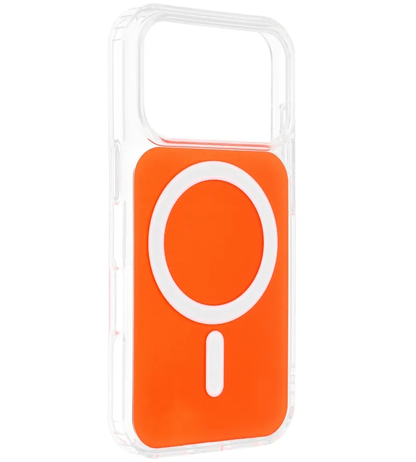 Funda MagSafe para Apple iPhone 17e / 16e, OEM, Clear Fusion Mag Cover, Naranja