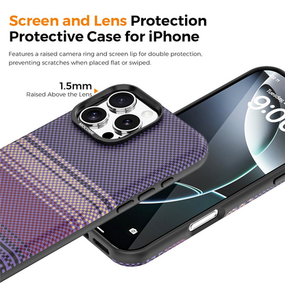 Funda MagSafe para Apple iPhone 16 Pro Max, OEM, Gradient Rainbow, Morado