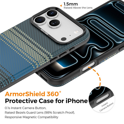 Funda MagSafe para Apple iPhone 17 Pro, OEM, Gradient Rainbow, Azul Marino