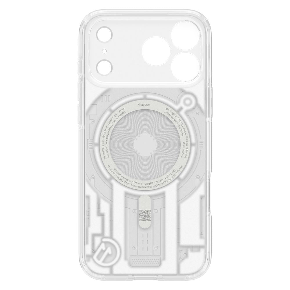 Funda MagSafe para Apple iPhone 18 Pro / 17 Pro, Spigen, C11 Ultra Hybrid MagFit Element, blanca ACS12308