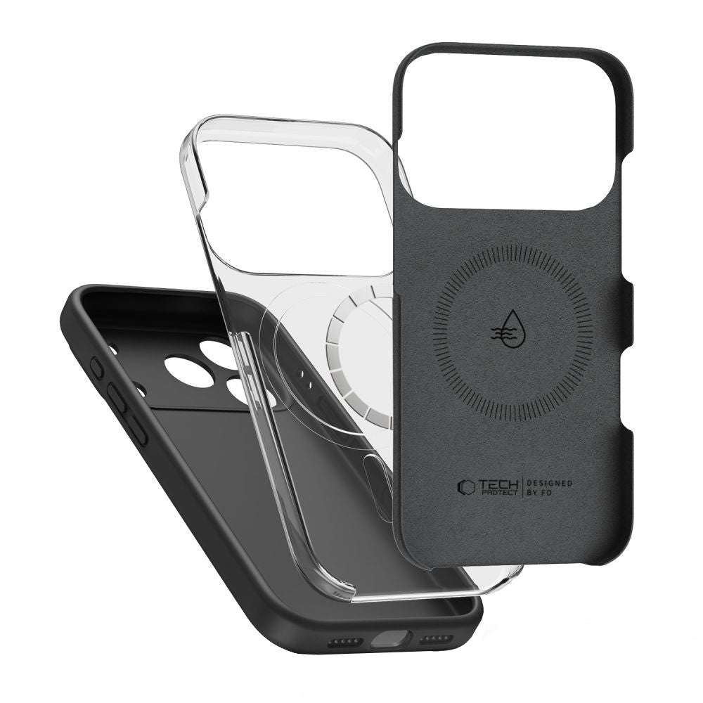Funda MagSafe para Apple iPhone 17 Pro Max, Tech-Protect, Silicona, Negra