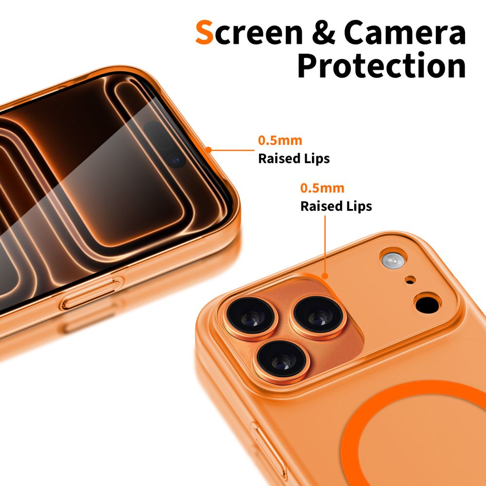 Funda MagSafe para Apple iPhone 17 Pro Max, Tech-Protect, MagSlim, Naranja Mate