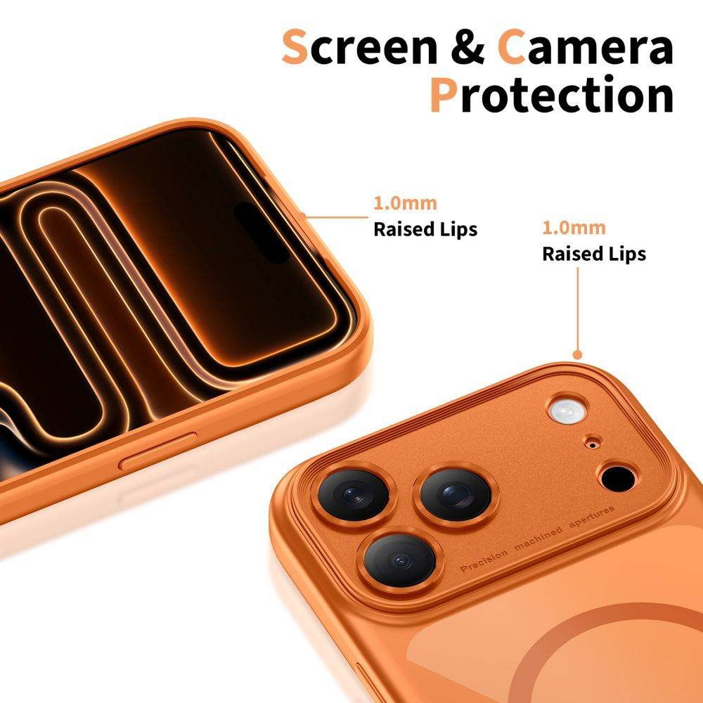 Funda MagSafe para Apple iPhone 17 Pro, Tech-Protect, MagPeak, Naranja