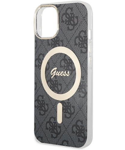 Funda MagSafe para Apple iPhone 15, Guess, 4G IML, Negra GUHMP15SH4STK