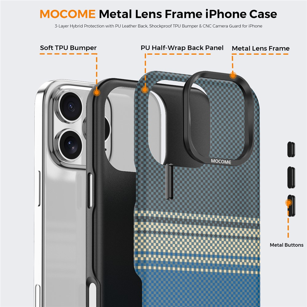 Funda MagSafe para Apple iPhone 16 Pro Max, OEM, Gradient Rainbow, Azul Marino