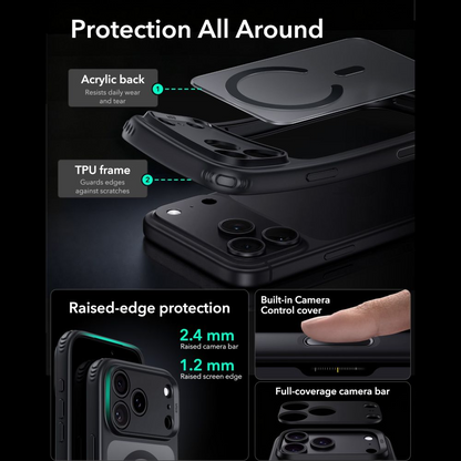 Funda MagSafe para Apple iPhone 18 Pro Max / 17 Pro Max, ESR, Classic Hybrid, Negra