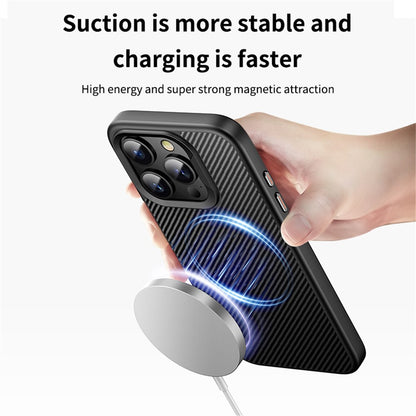 Funda MagSafe para Apple iPhone 15 Pro, OEM, Carbono, Negra