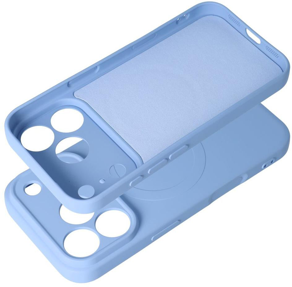 Funda MagSafe para Apple iPhone 18 Pro Max / 17 Pro Max, OEM, Silicone Mag, azul celeste