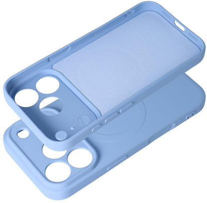 Funda MagSafe para Apple iPhone 18 Pro Max / 17 Pro Max, OEM, Silicone Mag, azul celeste