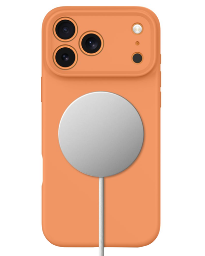 Funda MagSafe para Apple iPhone 18 Pro Max / 17 Pro Max, Tech-Protect, silicona, naranja.