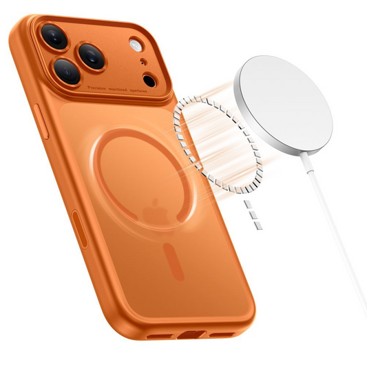 Funda MagSafe para Apple iPhone 17 Pro Max, Tech-Protect, MagPeak, Naranja Mate
