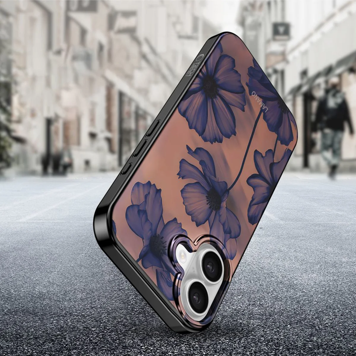 Funda MagSafe para Apple iPhone 16, Tech-Protect, Lamano Velvet Night, Negra