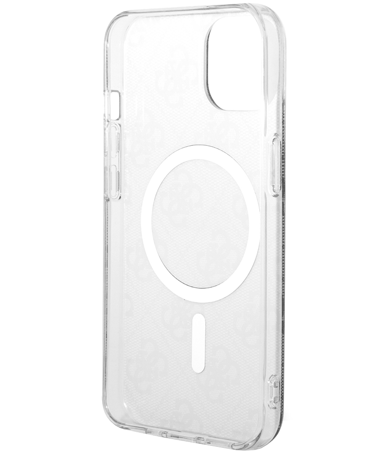 Funda MagSafe para Apple iPhone 15, Guess, 4G IML, Negra GUHMP15SH4STK