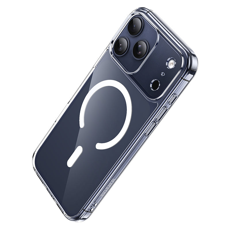 Funda MagSafe para Apple iPhone 17 Pro Max, Borofone, BI5 Ice Shield, Transparente