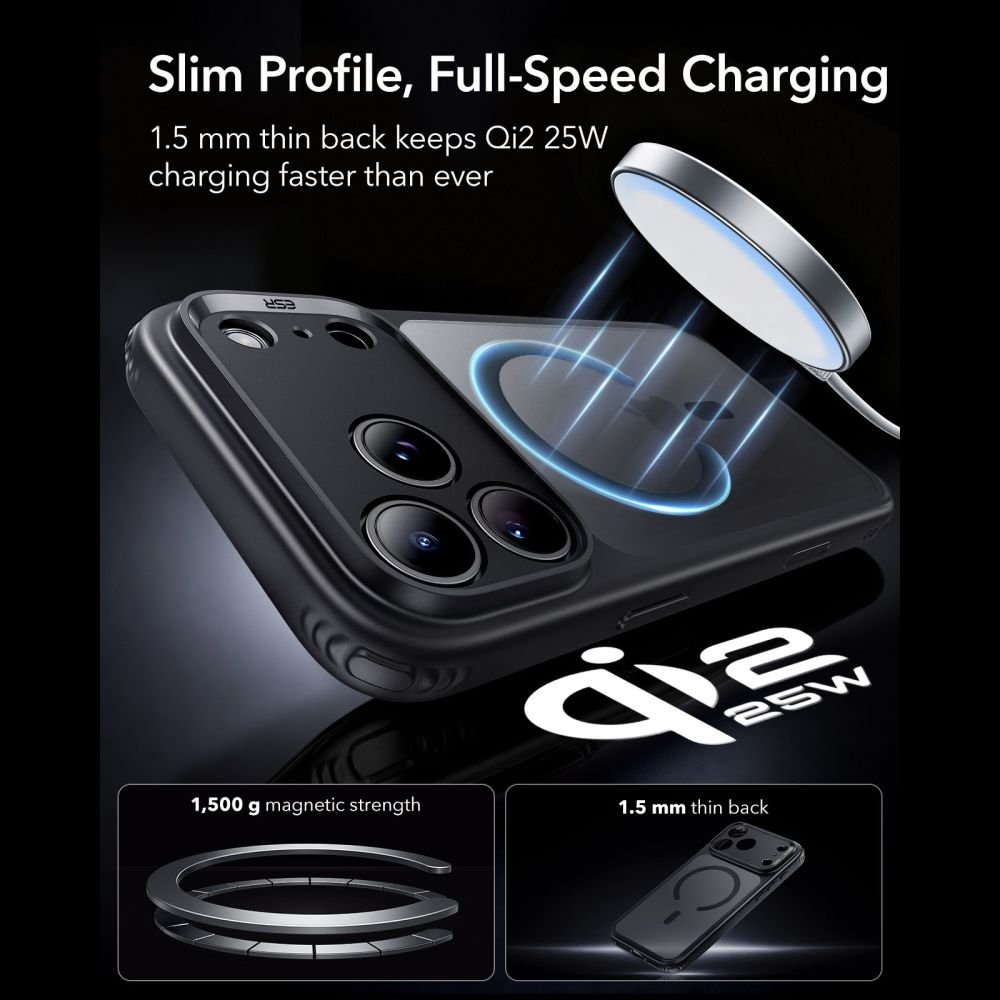 Funda MagSafe para Apple iPhone 18 Pro Max / 17 Pro Max, ESR, Classic Hybrid, Negra
