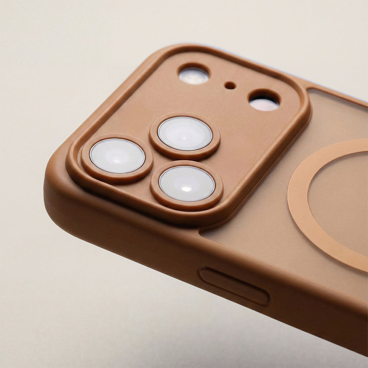 MagSafe Case for Apple iPhone 18 Pro Max / 17 Pro Max, OEM, Mag Matt Big Hole, Brown