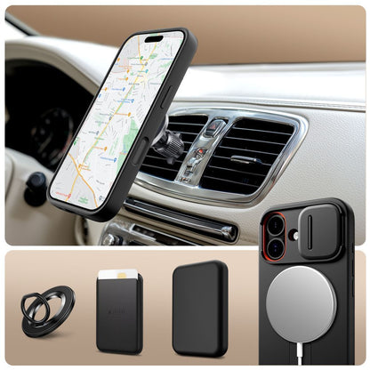 Funda MagSafe para Apple iPhone 17, Tech-Protect, Kevlar Aura, Negra