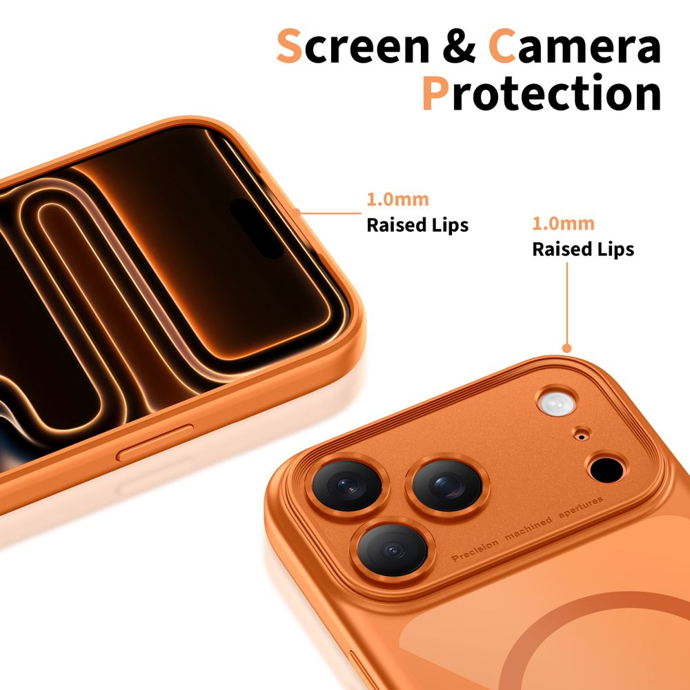 Funda MagSafe para Apple iPhone 17 Pro Max, Tech-Protect, MagPeak, Naranja