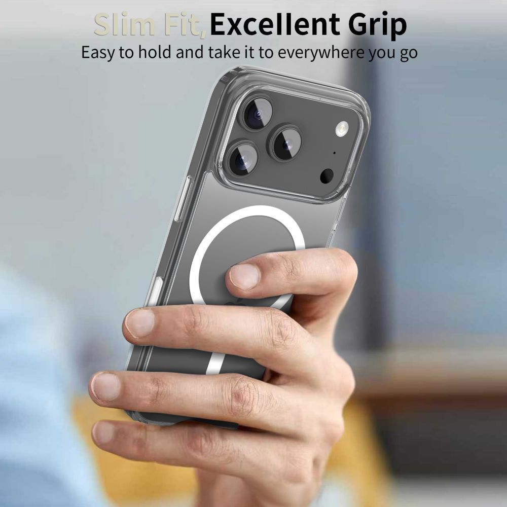 Funda MagSafe para Apple iPhone 17 Pro, Tech-Protect, Flexair Hybrid CC, Transparente