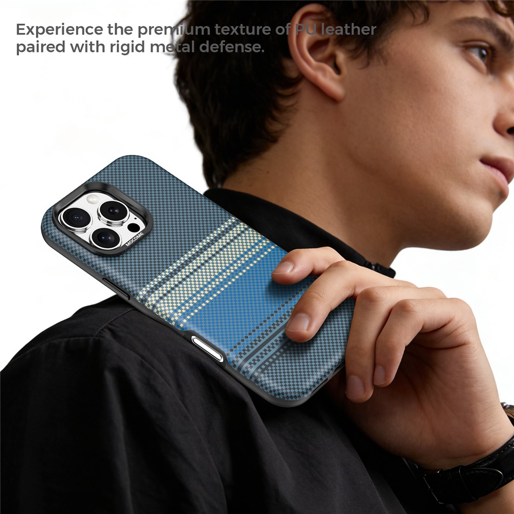 Funda MagSafe para Apple iPhone 16 Pro Max, OEM, Gradient Rainbow, Azul Marino