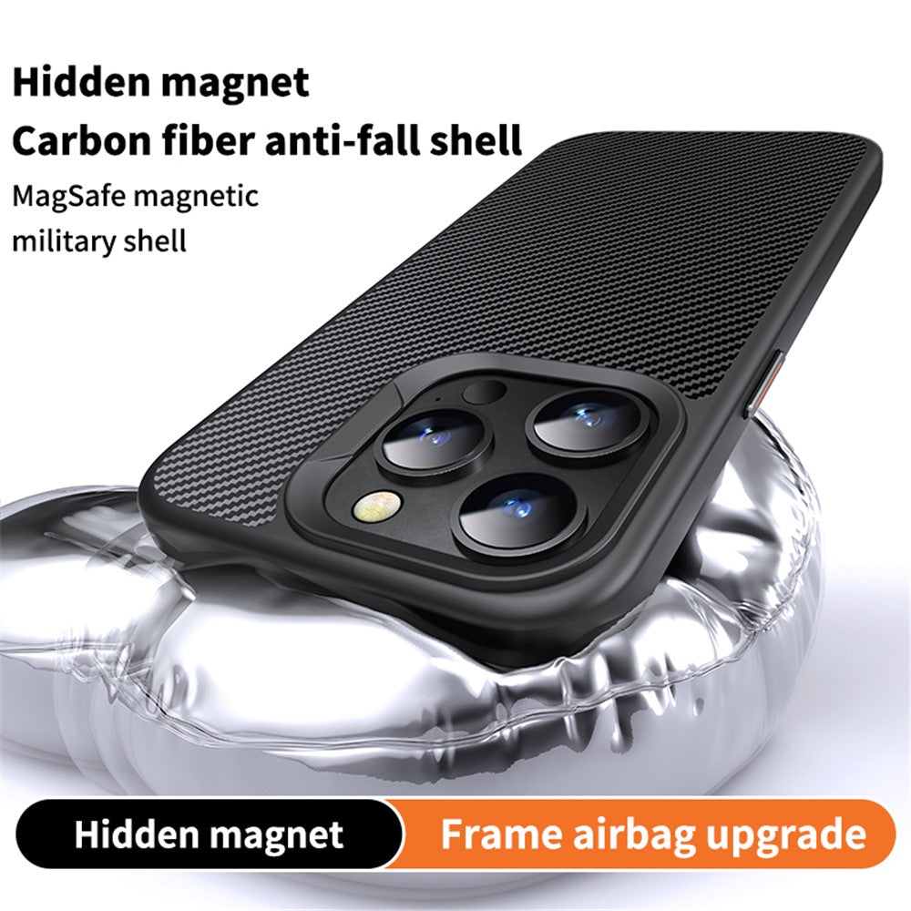 Funda MagSafe para Apple iPhone 15 Pro, OEM, Carbono, Negra