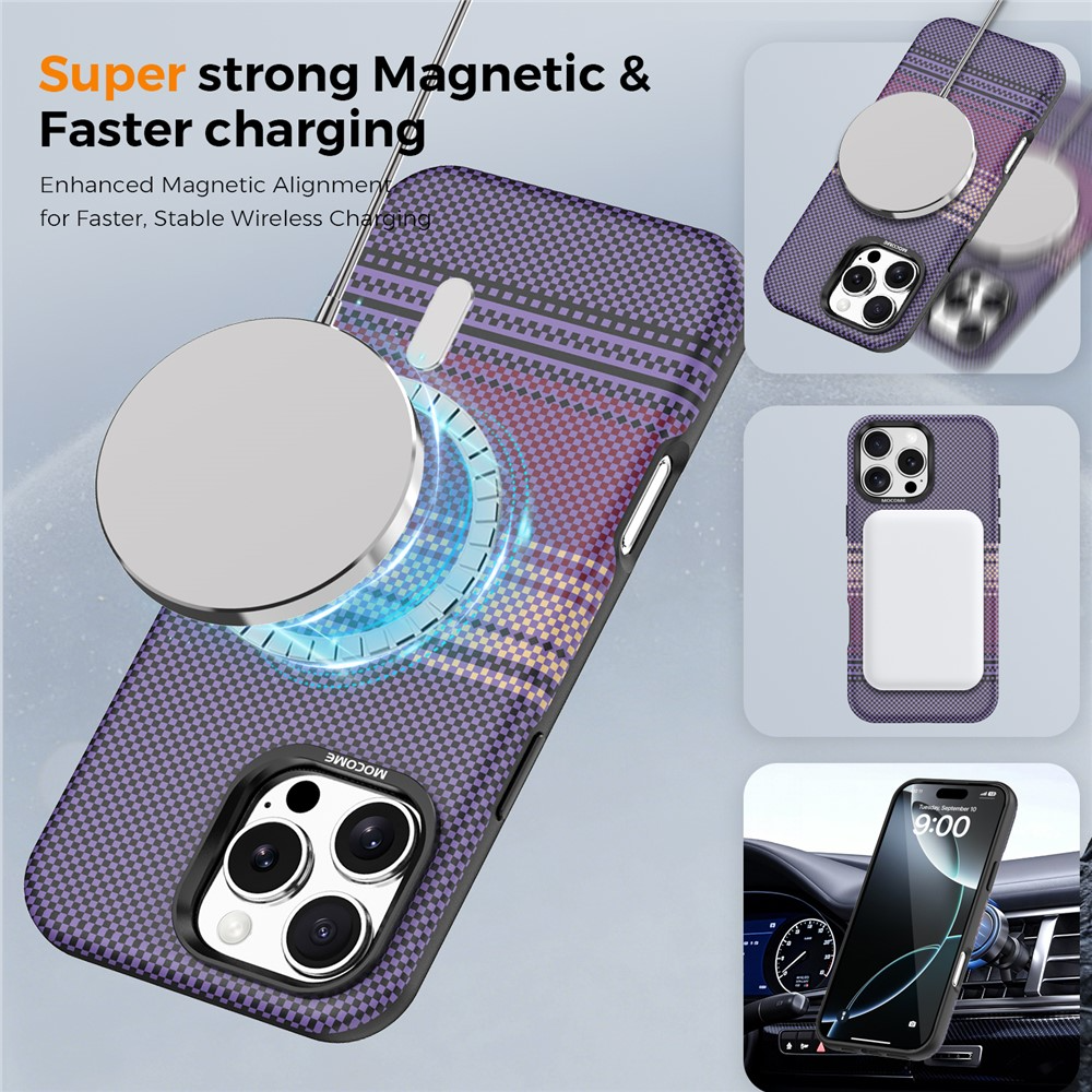 Funda MagSafe para Apple iPhone 16 Pro Max, OEM, Gradient Rainbow, Morado