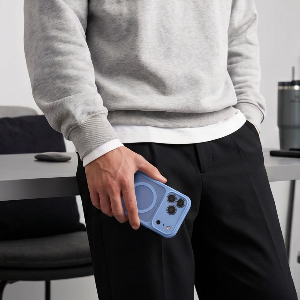 Funda MagSafe para Apple iPhone 18 Pro / 17 Pro, Tech-Protect, BasicMag, Azul Mate
