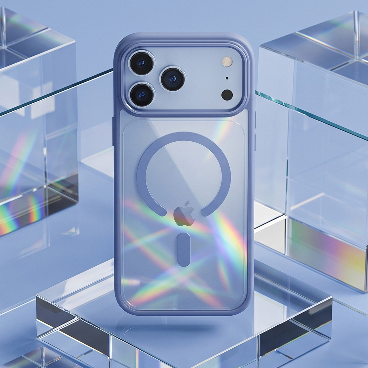 Funda MagSafe para Apple iPhone 18 Pro Max / 17 Pro Max, OEM, Color Clear Mag, Azul