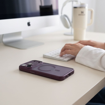 Funda MagSafe para Apple iPhone 18 Pro / 17 Pro, Tech-Protect, MagPrime CC, Granate Mate