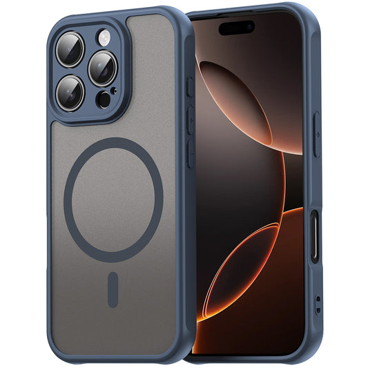 Funda MagSafe para Apple iPhone 11 Pro Max, Techsuit, HaloFrost II, Azul marino
