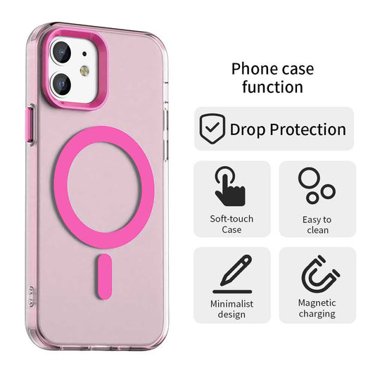Funda MagSafe para Apple iPhone 12 / 12 Pro, Techsuit, CandyCase, Rosa