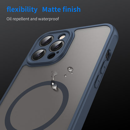 Funda MagSafe para Apple iPhone 12 Pro Max, Techsuit, HaloFrost II, Azul Marino
