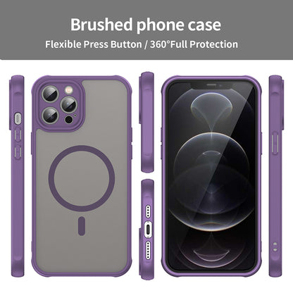 Funda MagSafe para Apple iPhone 12 Pro Max, Techsuit, HaloFrost II, Morado