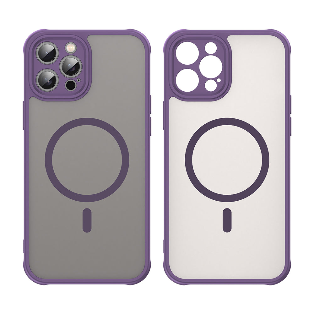 Funda MagSafe para Apple iPhone 12 Pro Max, Techsuit, HaloFrost II, Morado