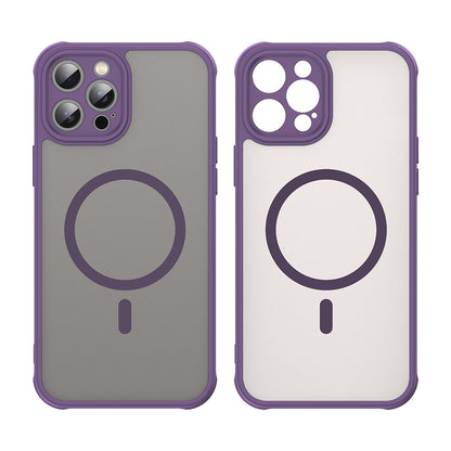 Funda MagSafe para Apple iPhone 12 Pro Max, Techsuit, HaloFrost II, Morado