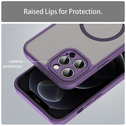 Funda MagSafe para Apple iPhone 12 Pro Max, Techsuit, HaloFrost II, Morado