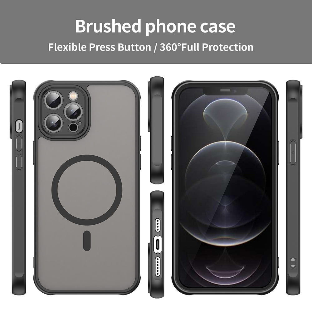 Funda MagSafe para Apple iPhone 12 Pro Max, Techsuit, HaloFrost II, Negra