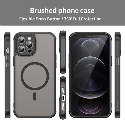 Funda MagSafe para Apple iPhone 12 Pro Max, Techsuit, HaloFrost II, Negra
