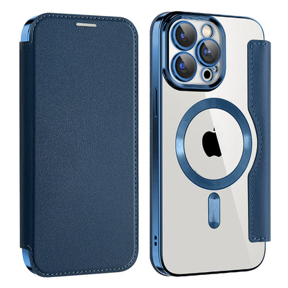 Funda MagSafe para Apple iPhone 12 Pro Max, Techsuit, SmartMag Book, Azul