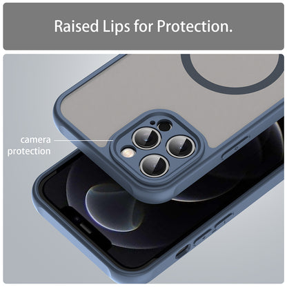 Funda MagSafe para Apple iPhone 12 Pro, Techsuit, HaloFrost II, Azul marino