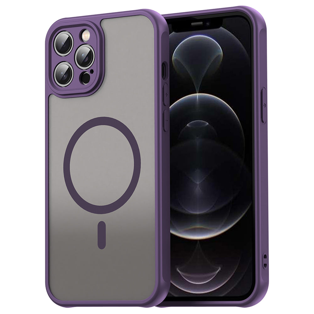 Funda MagSafe para Apple iPhone 12 Pro, Techsuit, HaloFrost II, Morado