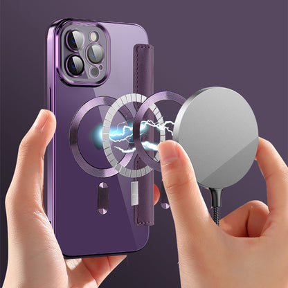 Funda MagSafe para Apple iPhone 12 Pro, Techsuit, SmartMag Book, Morado