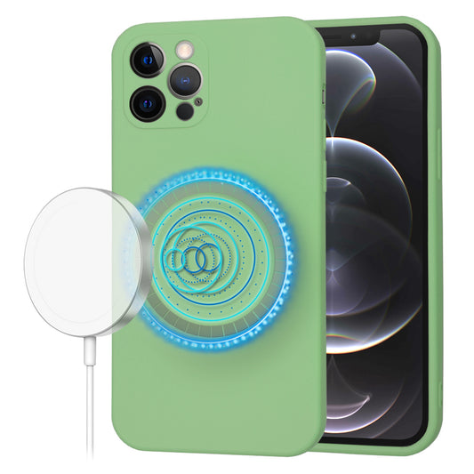 Funda MagSafe para Apple iPhone 12 Pro, Techsuit, SoftFlex, Verde Claro