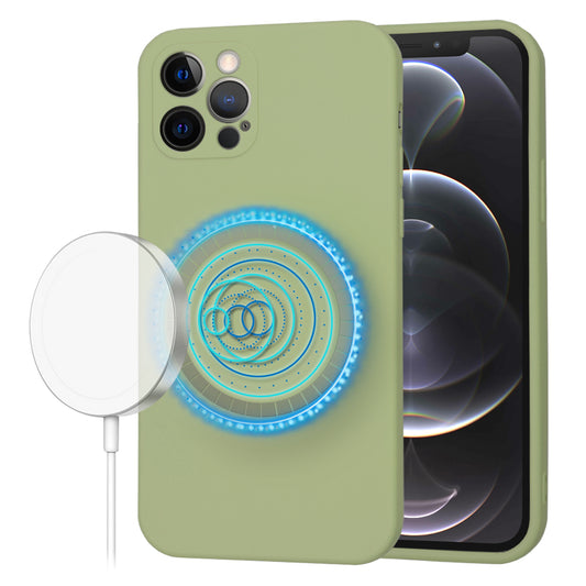Funda MagSafe para Apple iPhone 12 Pro, Techsuit, SoftFlex, Matcha