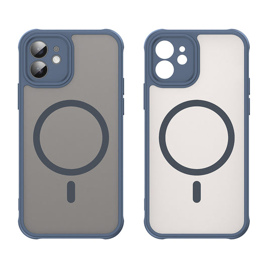 Funda MagSafe para Apple iPhone 12, Techsuit, HaloFrost II, Azul marino
