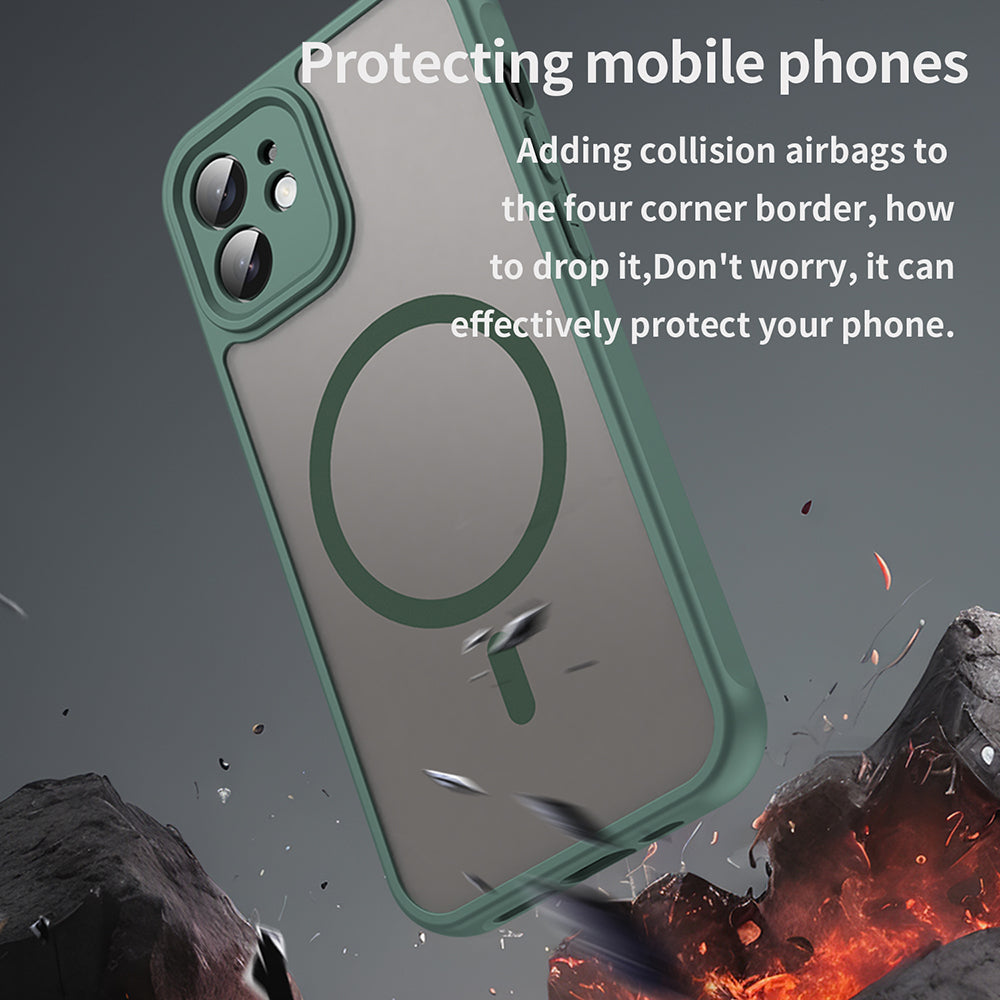 Funda MagSafe para Apple iPhone 12, Techsuit, HaloFrost II, Verde
