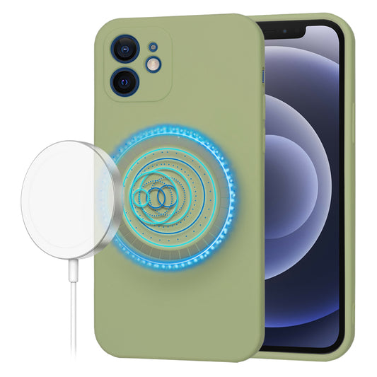 Funda MagSafe para Apple iPhone 12, Techsuit, SoftFlex, Matcha