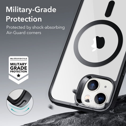Funda MagSafe para Apple iPhone 14 / 13, ESR, Classic Hybrid, Negra Transparente